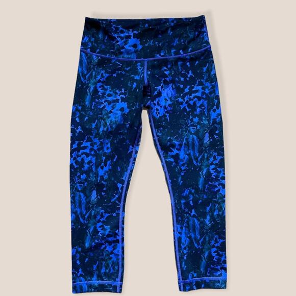 LULULEMON HIGH WAISTED CROPPED LEGGINGS-SQUAT PROOF & GREAT COMPRESSION! - Picture 2 of 3